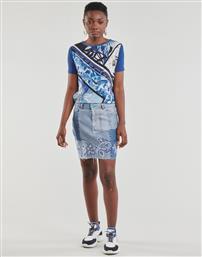 Be Blue Τζιν Ψηλόμεση Mini Φούστα Μπλε Desigual