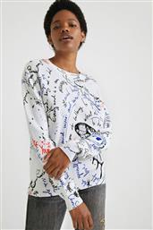 Desigual Boston Μακρυμάνικο Γυναικείο Top Λευκό από το Spartoo