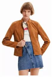 Detroit Suede Μπουφάν Biker Camel Desigual