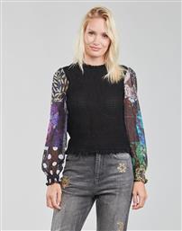 Desigual Hamburgo Βραδινό Μακρυμάνικο Γυναικείο Top Μαύρο από το Spartoo