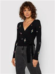 Desigual Μακρυμάνικο Γυναικείο Κρουαζέ Top Μαύρο από το Notos