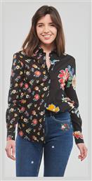 Μακρυμάνικο Γυναικείο Πουκάμισο Μαύρο Floral Desigual