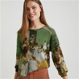 Desigual Μακρυμάνικο Γυναικείο Top Πράσινο από το Altershops