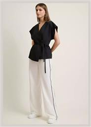 Γυναικείο Ψηλόμεσο Υφασμάτινο Παντελόνι Regular Fit Ριγέ Desiree