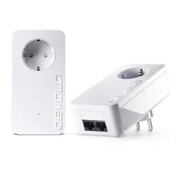 Devolo dLAN 550 Duo+ Powerline Διπλού Kit για Ενσύρματη Σύνδεση με Passthrough Πρίζα και 2 Θύρες Ethernet από το Media Markt