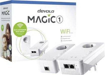 Devolo Magic 1 WiFi 2-1 Powerline Διπλού Kit για Ασύρματη Σύνδεση Wi‑Fi 5 με Passthrough Πρίζα και 2 Θύρες Ethernet από το Media Markt
