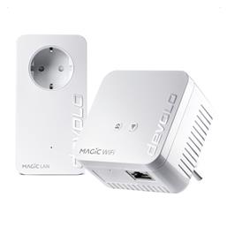 Devolo Magic 1 WiFi mini Powerline Διπλού Kit για Ασύρματη Σύνδεση Wi‑Fi 4 με Passthrough Πρίζα και Θύρα Ethernet από το Media Markt