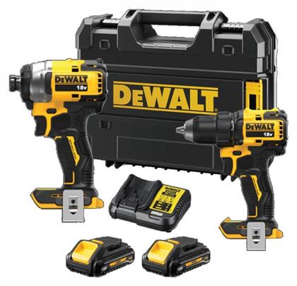 18V XR Brushless Σετ Κρουστικό Δραπανοκατσάβιδο & Παλμικό Κατσαβίδι 18V με 2 Μπαταρίες 3Ah και Θήκη Dewalt