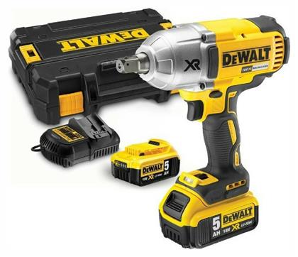 Brushless Μπουλονόκλειδο 18V 2x5Ah με Υποδοχή 1/2'' Dewalt