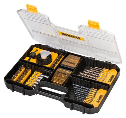 Σετ 100 σε Κασετίνα Τρυπάνια για Μέταλλο, Ξύλο και Δομικά Υλικά Dewalt