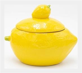 Διακοσμητικό Μπωλ Κεραμικό Κίτρινο 18.2x12.3x14.5cm 2τμχ - Estheti