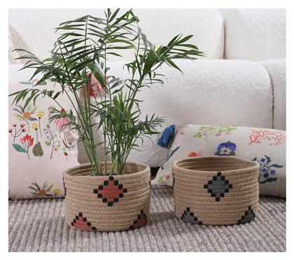 Διακοσμητικό Καλάθι Ψάθινο Μπεζ 22x22x14εκ. Nef-Nef Homeware - Nef Nef