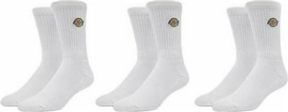 Valley Grove Unisex Μονόχρωμες Κάλτσες Λευκές 3Pack Dickies
