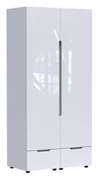 Δίφυλλη Afina 100x57x213cm Λευκή Glossy Απόχρωση - Pakketo