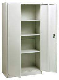 Δίφυλλη Μεταλλική 90x40x185εκ. Λευκό - Woodwell