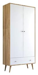 Δίφυλλη Samet 80x50x195cm Λευκό / Sapphire Oak - Megapap