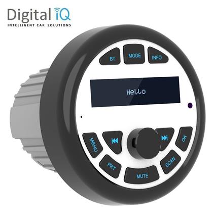 Ηχοσύστημα Σκάφους Αδιάβροχο με USB / AUX / Bluetooth Διάφανο Digital IQ