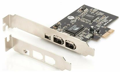 Κάρτα PCIe σε 2 θύρες Firewire400 +1x FW400 Digitus
