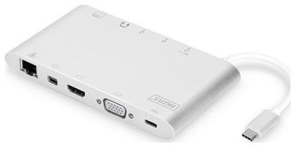USB-C Docking Station με HDMI/DisplayPort 4K PD Ethernet (DA-70861) Digitus