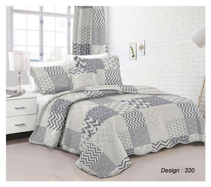 320 Σετ Κουβερλί Μονό Microfiber Γκρι 160x220cm Dimcol