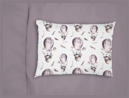 Balloon Παιδική Μαξιλαροθήκη από 100% Βαμβάκι 50x70εκ. Lilac Dimcol