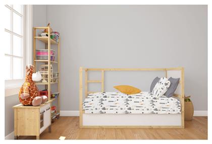 Bebe Βρεφικό Σεντόνι Κούνιας Βαμβακερό με Λάστιχο Λευκό 70x140εκ. Dimcol