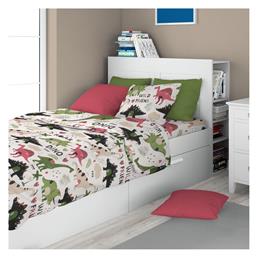 Dinosaur 518 Σετ Σεντόνια Ημίδιπλα Βαμβακερά Multi 160x240cm 2τμχ Dimcol