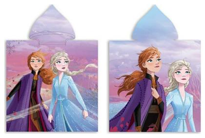 Frozen Παιδικό Πόντσο Θαλάσσης 20 50x100cm σε Ροζ χρώμα Dimcol