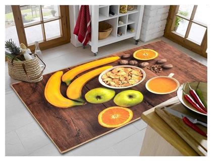 Fruits 270 Χαλάκι Κουζίνας Διάδρομος με Αντιολισθητικό Υπόστρωμα Κίτρινο 80x200εκ. Dimcol