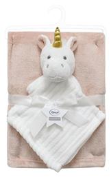 Κουβέρτα Αγκαλιάς & Λίκνου Bebe Fleece με Ζωάκι 75x100εκ. 2τμχ Dimcol