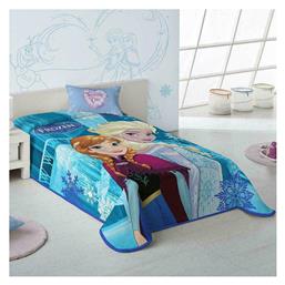 Κουβέρτα Βελουτέ Disney Frozen 160x220cm Μπλε Dimcol