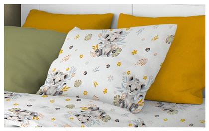 Παιδική Μαξιλαροθήκη από 100% Βαμβάκι 50x70εκ. Γκρι Dimcol