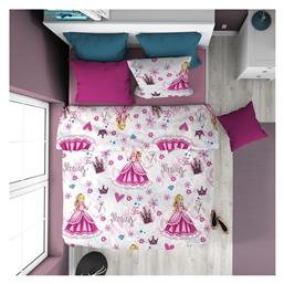 Παιδική Παπλωματοθήκη Μονή Princess 390 Ροζ 160x240εκ. Dimcol