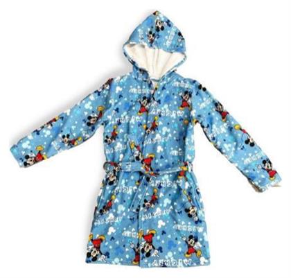 Παιδικό Μπουρνούζι Mickey Sky Blue με Κουκούλα Dimcol