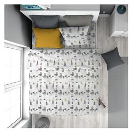 Παιδικό Πάπλωμα Μονό White-grey 160x240εκ. Dimcol