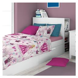 Princess 390 Σετ Σεντόνια Ημίδιπλα από Βαμβάκι & Πολυεστέρα Pink 160x240cm 3τμχ Dimcol