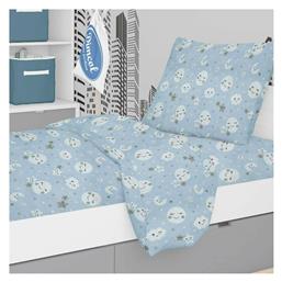 Dimcol Smile Σετ Σεντόνια Μονά Βαμβακερά 81 Blue 160x240cm 2τμχ