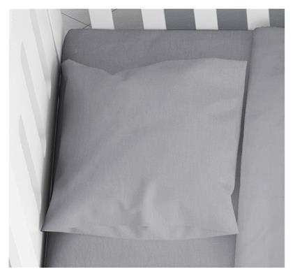 Solid Βρεφική Μαξιλαροθήκη από 100% Βαμβάκι 495 Dark Grey 35x45εκ. Dimcol
