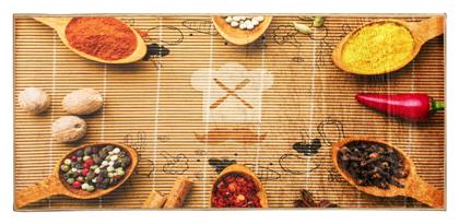 Spices 247 Χαλάκι Κουζίνας Διάδρομος με Αντιολισθητικό Υπόστρωμα Καφέ 80x200εκ. Dimcol