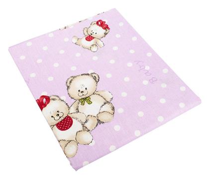 Two Lovely Bears Σετ Σεντόνια Μονά Βαμβακερά Lila 160x240cm 3τμχ Dimcol