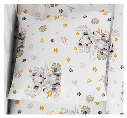 Βρεφική Μαξιλαροθήκη από 100% Βαμβάκι Γκρι 35x45εκ. Dimcol