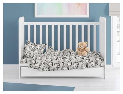 Dimcol Βρεφική Παπλωματοθήκη Bebe Panda Grey 120x160εκ. από το 24home