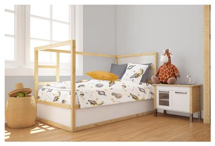 Βρεφική Παπλωματοθήκη Bebe Space White-grey 120x160εκ. Dimcol