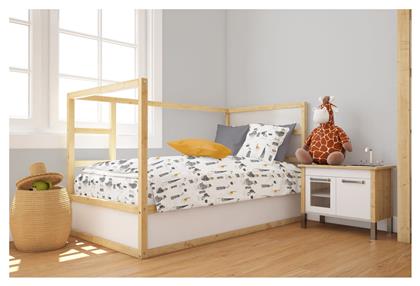 Βρεφική Παπλωματοθήκη Bebe White-grey 120x160εκ. Dimcol