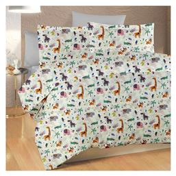 Βρεφική Παπλωματοθήκη Bebe White-Multi 120x160εκ. Dimcol