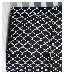 Windows Βρεφική Μαξιλαροθήκη από 100% Βαμβάκι 175 Dark Blue-White 35x45εκ. Dimcol