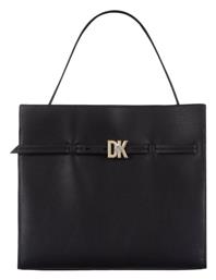 Δερμάτινη Γυναικεία Τσάντα Ώμου Μαύρη DKNY