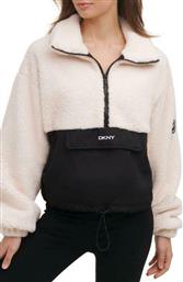 DKNY Μακρυμάνικο Crop Top Μπεζ από το Z-mall
