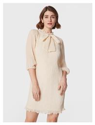 Mini Φόρεμα με Μανίκι 3/4 Μπεζ DKNY