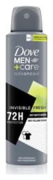 Men+ Care Advanced Invisible Fresh Αποσμητικό 72h σε Spray 150ml Dove